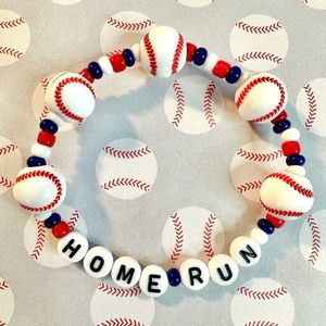 Home Run Bracelet Baseball Mom Player Coach Team Fan Jewelry Sports Accessory